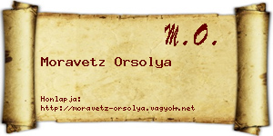 Moravetz Orsolya névjegykártya
