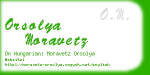 orsolya moravetz business card
